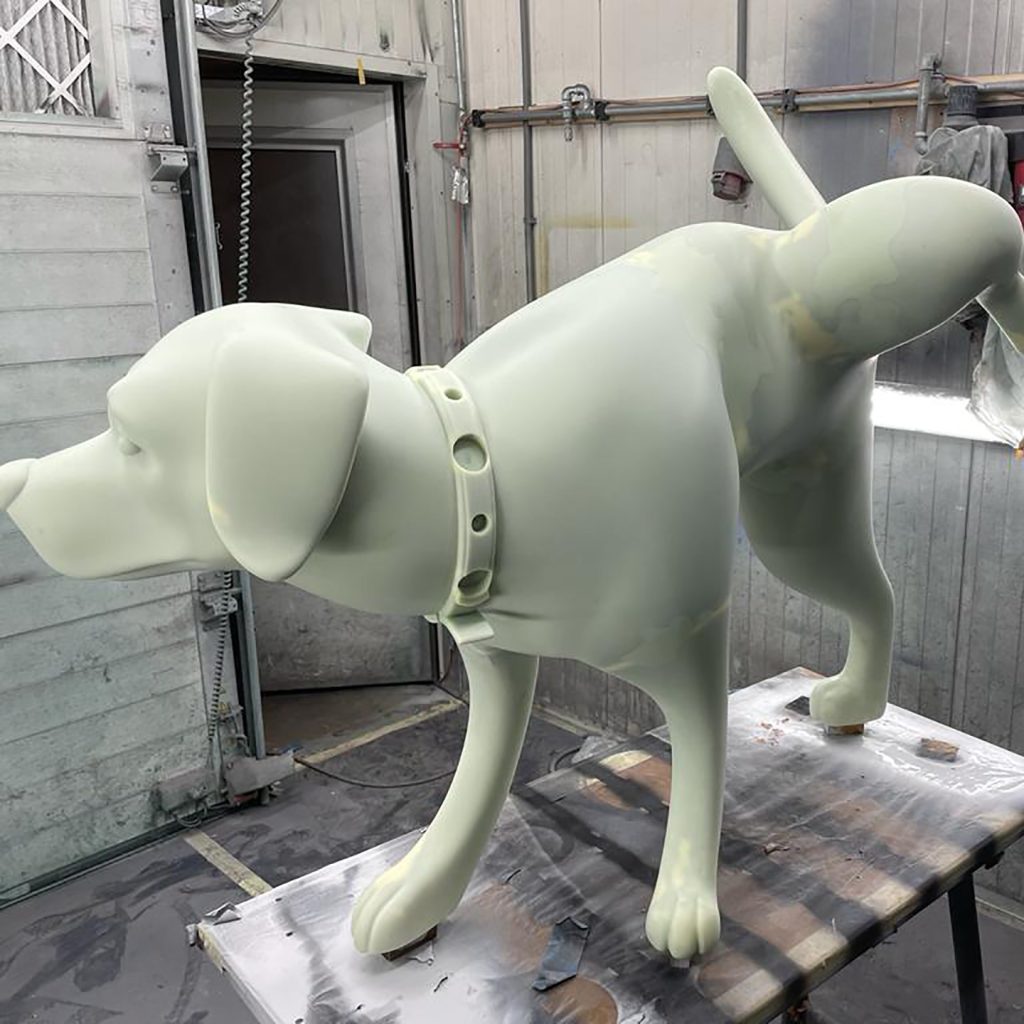 Hond 3D-geprint voor kunstenaar Street art Frankey.