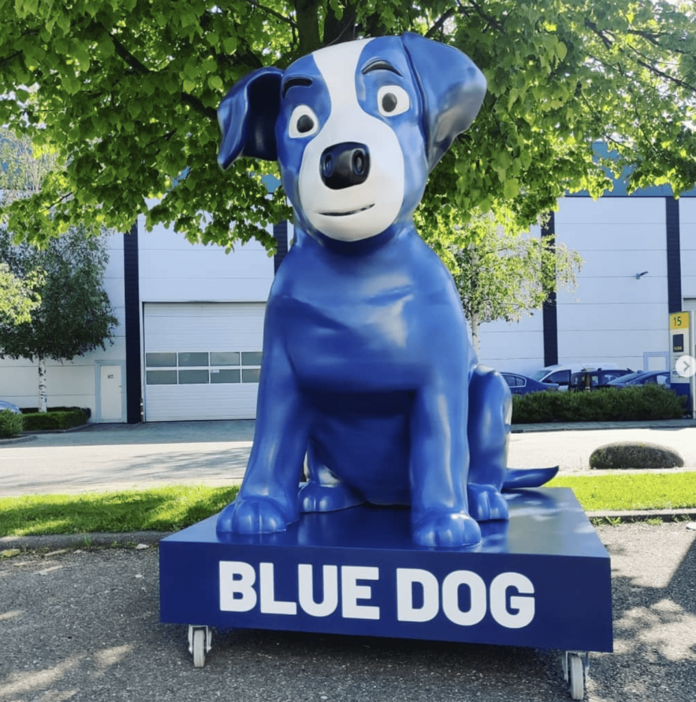 Blue dog Breda blowup - Professionele afwerking